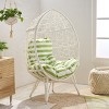 Coolbibila-Durable Iron Frame Mesh Design Egg Chair,Water-Resistant Cushions Egg Chair,Egg Chair Outdoor For All-Weather Durability - 3 of 4