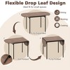 Resenkos Kitchen Table and Chairs Sets,Dining Table Set,3 Pieces Dining Set with 2 Chairs and Modern Kitchen Table for Small Space-Brown - 3 of 4