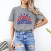 Simply Sage Market Women's Stars and Stripes Arched Short Sleeve Garment Dyed Tee - 2 of 4
