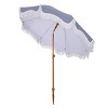 Captiva Designs 7ft Fringed Elegant Valance Crank Tilt Patio Market Umbrella - 3 of 4