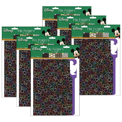 Eureka Geo Mickey File Folders Multicolored 4 Per Pack 6 Packs (EU-866405-6) 