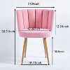 NicBex Boucle Dining Chairs Set of 2 Modern Upholstered Armless Side Chair with Backrest & Wood Legs for Dining Room - 3 of 4