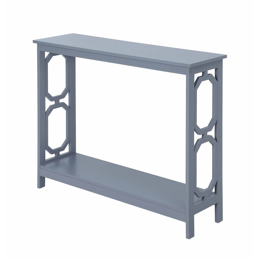 Photos - Coffee Table Omega Console with Shelf Table Gray - Breighton Home