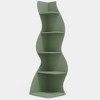 Resenkos Bookshelf, Bookcase Standing Shelf Unts,5-Tier Corner Shelf, Modern Wall Corner Bookshelf Bookcase,Green - 3 of 4