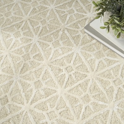 Ivory Hand-Tufted Wool Rectangular 3'9" x 5'9" Rug