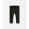 Deux par Deux Girl Printed Capri Legging Black and Multicolored Gummies - 3 of 4