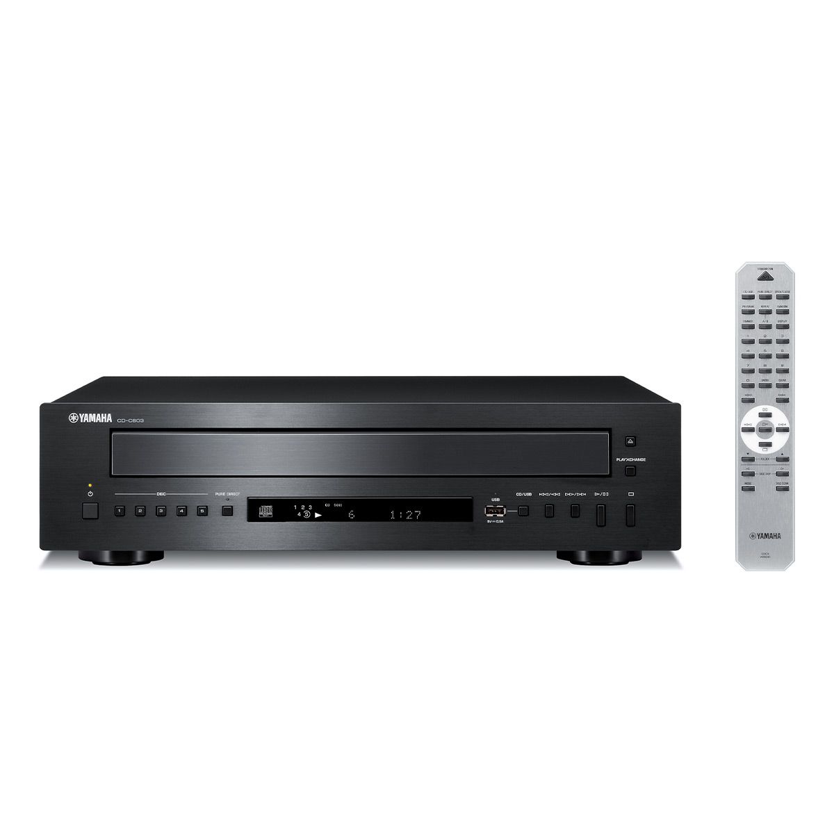 Yamaha CD-C603BL 5-Disc CD Changer with USB Playback and PlayXChange (Black)