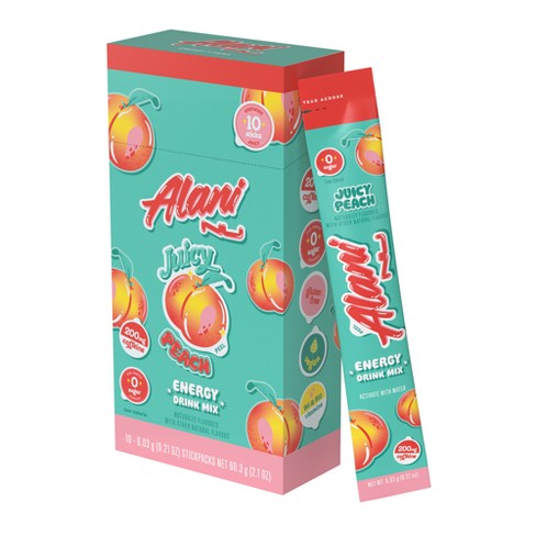 Alani Juicy Peach Energy Sticks - 10ct : Target