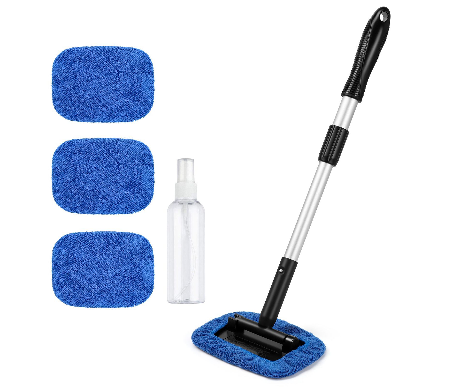 AstroAI Microfiber Car Windshield Cleaner, Car Window Cleaner Kit with 4 Reusable Pads