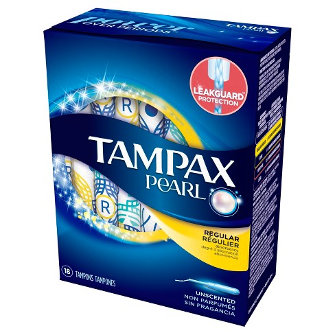 tampax tampons pearl regular super unscented plastic target absorbency