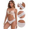 INSPIRE CHIC Women's Lace Low Rise Butt-Lifting Ribbed Comfortable Breathable Panties - 3 of 4