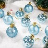 24 Pcs Christmas Tree Hanging Ball Ornaments Shatterproof Home Decorative 1.6-inch - 2 of 4