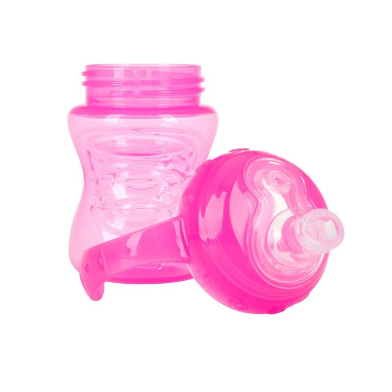 Nuby No Spill Super Spout Trainer Cup - Bright Pink - 8oz, 3 of 6