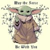 Men's Star Wars: The Mandalorian Grogu May the Force be With You Wildflowers T-Shirt - 2 of 4