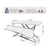 GDFStudio Hardy 32" Adjustable Height Wood and Metal Monitor Risers Stand with Keyboard Tray - 3 of 4