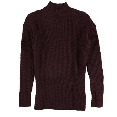bar III Womens Faux-Leather Trim Knit Sweater