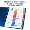 Avery Dividers for 3 Ring Binders, 8 Tabs per Set, Customizable Table of Contents, Multicolor Tabs (3 Sets of 11071) - 2 of 4
