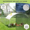 Chicken Coop, Chicken Run - Large Metal Walk-in Dome Cage with 4 Corner Reinforcement, Pet Playpen for 15-21 Chickens, Hens, Ducks, Rabbits (Silver) - 4 of 4