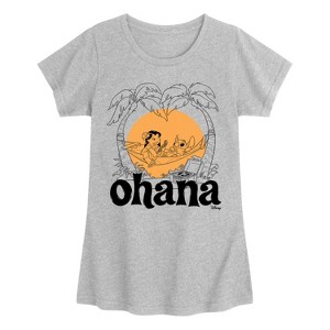 Girls' - Disney - Ohana Fitted Short Sleeve Graphic T-Shirt - 1 of 3