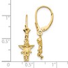 Black Bow Jewelry 3D Mini Guardian Angel Lever Back Earrings in 14k Yellow Gold - 4 of 4