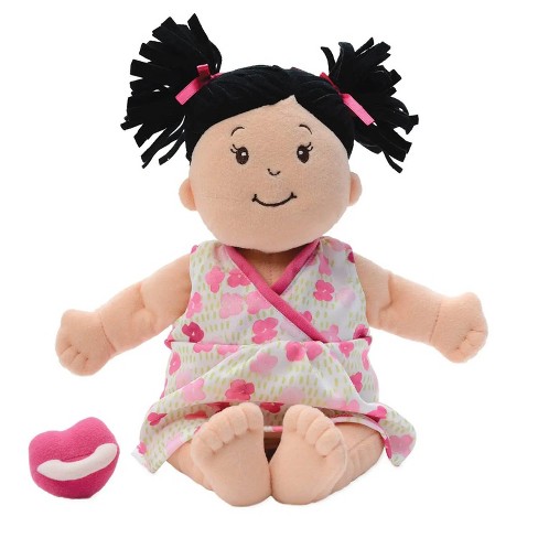 Manhattan Toy Baby Stella Black Hair Soft First Baby Doll, 15-inch