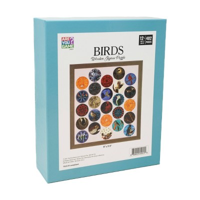 Intricate 402-Piece Wooden Jigsaw Puzzle with Bird Artwork