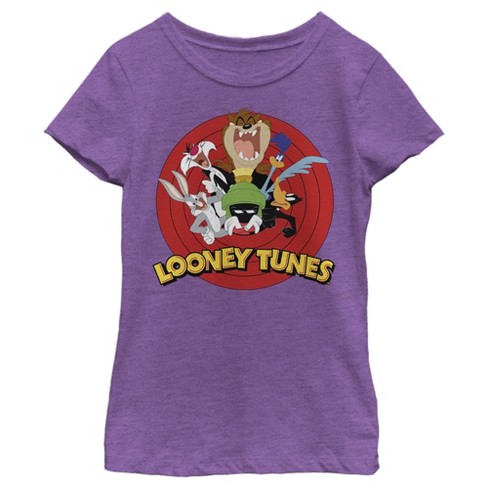 Girl's Looney Tunes Frenemies and Laughs T-Shirt - Purple Berry - X Small