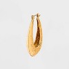 Oval Textured Hoop Earrings - Wild Fable™ Gold - 3 of 3