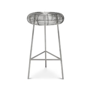 Meridian Furniture,Tuscany Silver Metal Counter Stool - 1 of 4