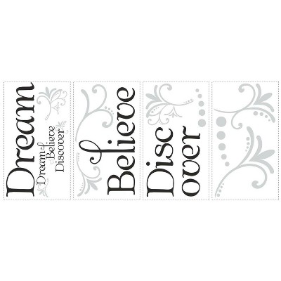 Dream Believe Discover Peel and Stick Wall Decal - RoomMates