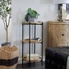 33.5" Traditional Metal and Wood Shelving Unit Brown - Olivia & May - 2 of 4