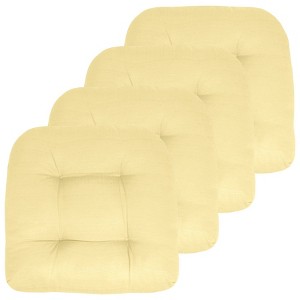 Patio Cushions Outdoor Chair Pads Thick Fiber Fill Tufted 19" x 19" by Sweet Home Collection® - 1 of 4