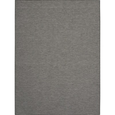 Charcoal Rectangular 7' x 10' Easy-Care Synthetic Area Rug