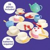 36 - Piece Colorful Tea Set Toy with Teapot, Cups, Cake More - 36-piece tea set has everything you need to throw a tea party Multicolor Standard - 2 of 4