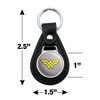 Wonder Woman Classic Logo Black Leather Keychain - 2 of 4