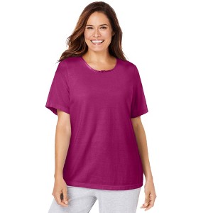 Dreams & Co. Plus Size Sleep Tee - 1 of 4
