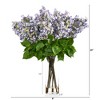 Nearly Natural 24-in Artificial Lilac Arrangement with Cylinder Glass Vase, Purple - 2 of 4
