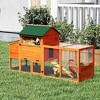 Resenkos Mobile Chicken Coop with Nesting, Sleep Area, Run, Window, Sun Deck, Doors, Tray, Wheels, Outdoor Small Pet Pen, - 3 of 4