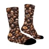 Coffee Beans Women Printed Crew Socks Funny Funky Socks Soft Polyester Novelty Gifts for Artists Men - 3 of 4
