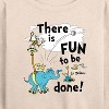 Women's - Dr. Seuss - Fun To Be Done Lightweight French Terry Wide Neck Long Sleeve Shirt - 2 of 4