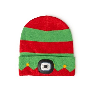 Night Scope Christmas Holiday Rechargeable LED Beanie - 1 of 3