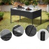 4-Piece Outdoor Patio Set, Rattan Loveseat, 2 Chairs & Glass Table w/ Cushions, For Garden, Poolside, Balcony - 4 of 4