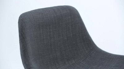 Randolph Medium Blue Upholstered Counter Stool with Metal Frame