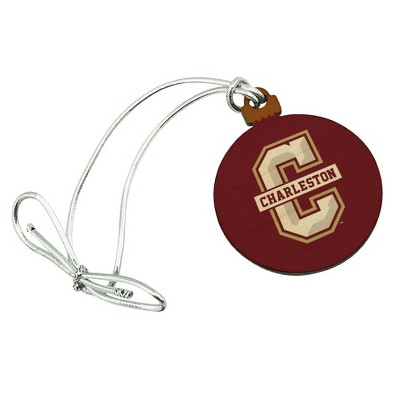 College of Charleston Cougars Logo Mini Small Tiny Wood Christmas Tree Holiday Ornament