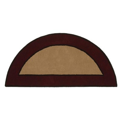 56" Long Minuteman International Contemporary Half Round Hearth Rug Berry - ACHLA Designs: Flame Resistant, Wool, Indoor Use