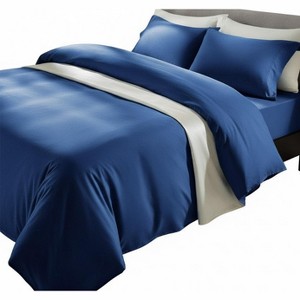 LISM 6 Piece Microfiber Sheet Set,Luxury Egyptian Sheet Fits 18-24" Deep Pocket Mattress - 1 of 4