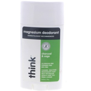 Think Magnesium Deodorant, Charocal & Sage, 2.65 oz - 1 of 4