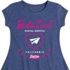 Girls' - Barbie - Barbie Land Postal Service California Fit & Flair Cap Sleeve Dress - 2 of 3