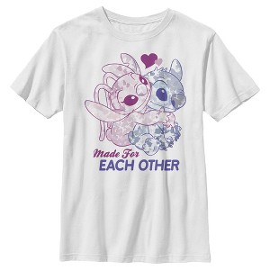 Boy's Lilo & Stitch Valentine's Day Made For Each Other T-Shirt - 1 of 4