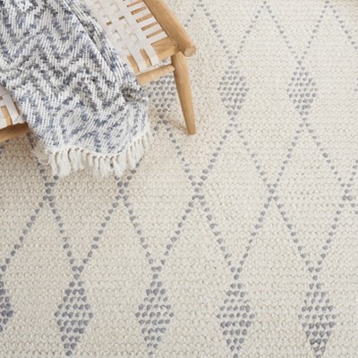 Ivory Shag Hand-Tufted Wool Area Rug 4' x 6'